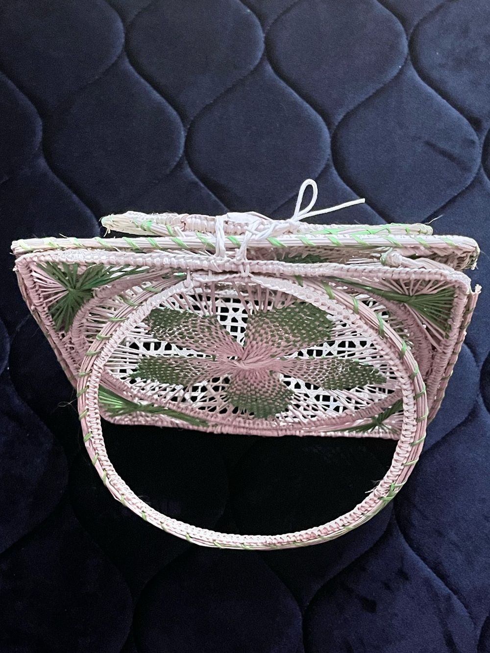 MANO MAGNA Handmade Artisan Mixed Cattleya Raffia Bag - Picture 5 of 7